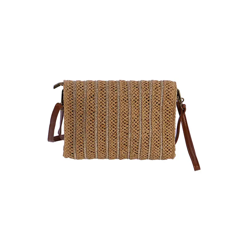 DON ALGODÓN BANDOLERA DE RAFIA MARRÓN - TALLA ÚNICA