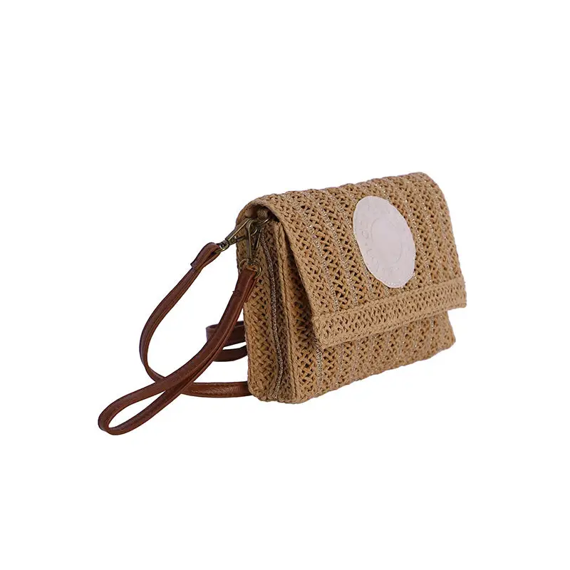 DON ALGODÓN BANDOLERA DE RAFIA MARRÓN - TALLA ÚNICA