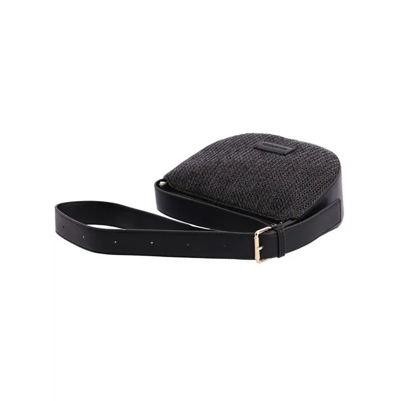 DON ALGODON BOLSO BANDOLERA RAFIA NEGRO - TALLA ÚNICA / SIN c