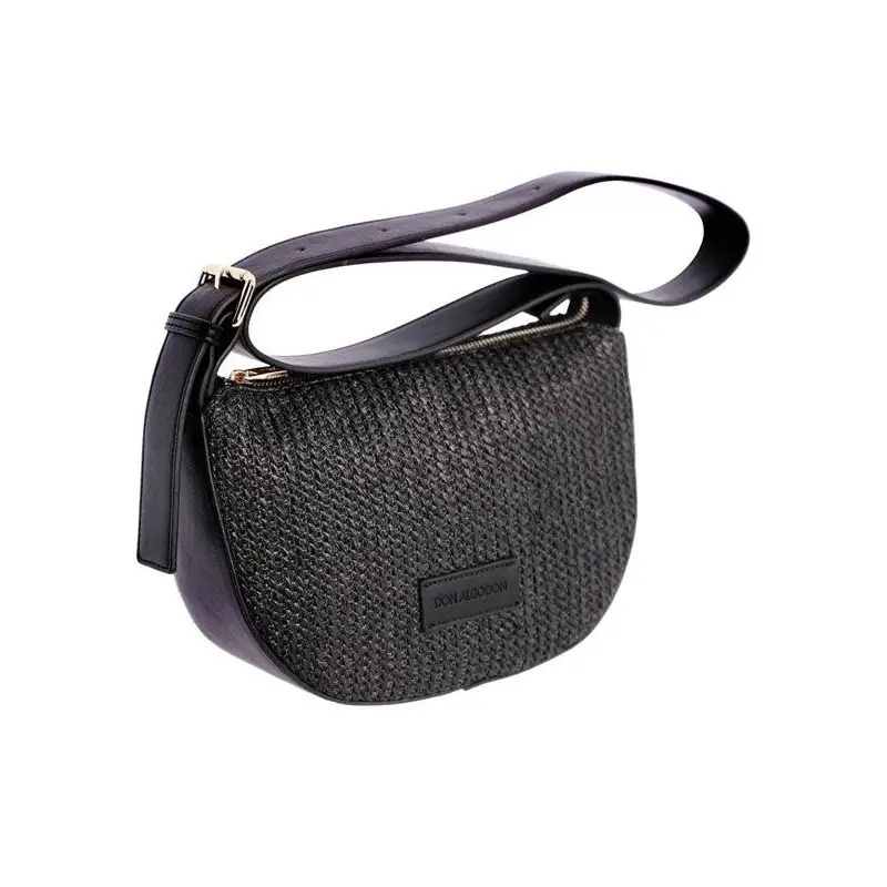 DON ALGODON BOLSO BANDOLERA RAFIA NEGRO - TALLA ÚNICA / SIN c