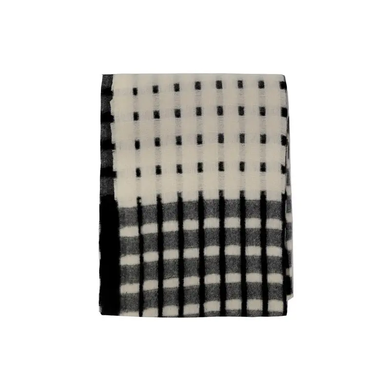 DON ALGODÓN BUFANDA BLANCO Y NEGRO - TALLA ÚNICA