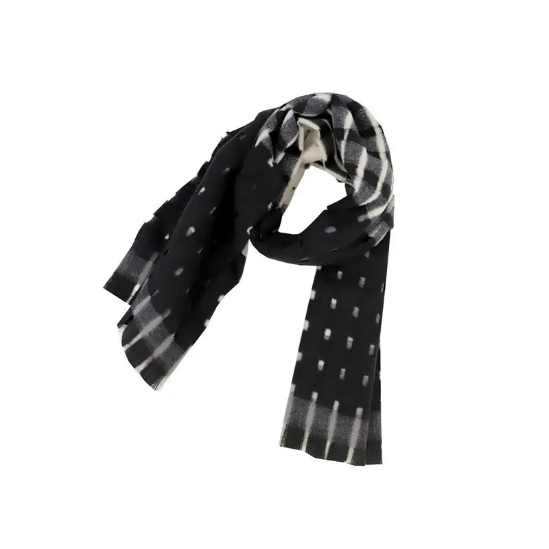 DON ALGODÓN BUFANDA BLANCO Y NEGRO - TALLA ÚNICA