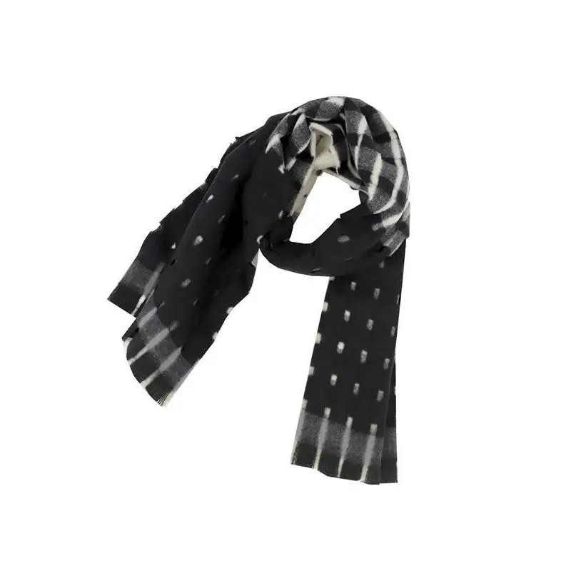 DON ALGODÓN BUFANDA BLANCO Y NEGRO - TALLA ÚNICA