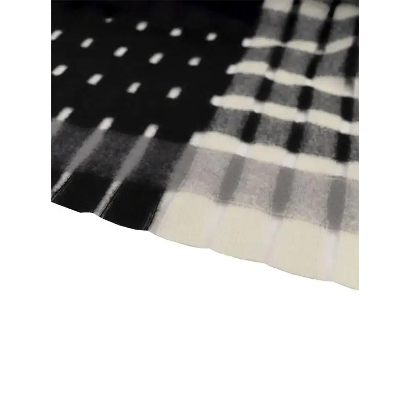 DON ALGODÓN BUFANDA BLANCO Y NEGRO - TALLA ÚNICA