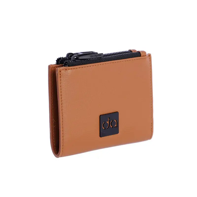 DON ALGODÓN MONEDERO CON CREMALLERA MARRÓN - TALLA ÚNICA
