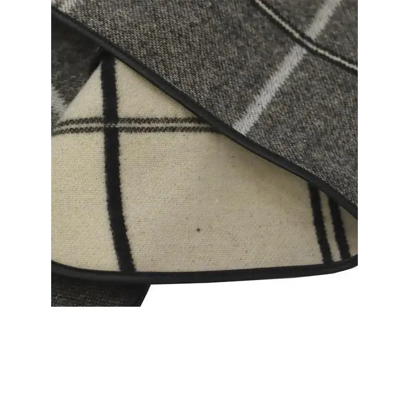 DON ALGODÓN PONCHO A CUADROS REVERSIBLE TARTÁN - TALLA ÚNICA