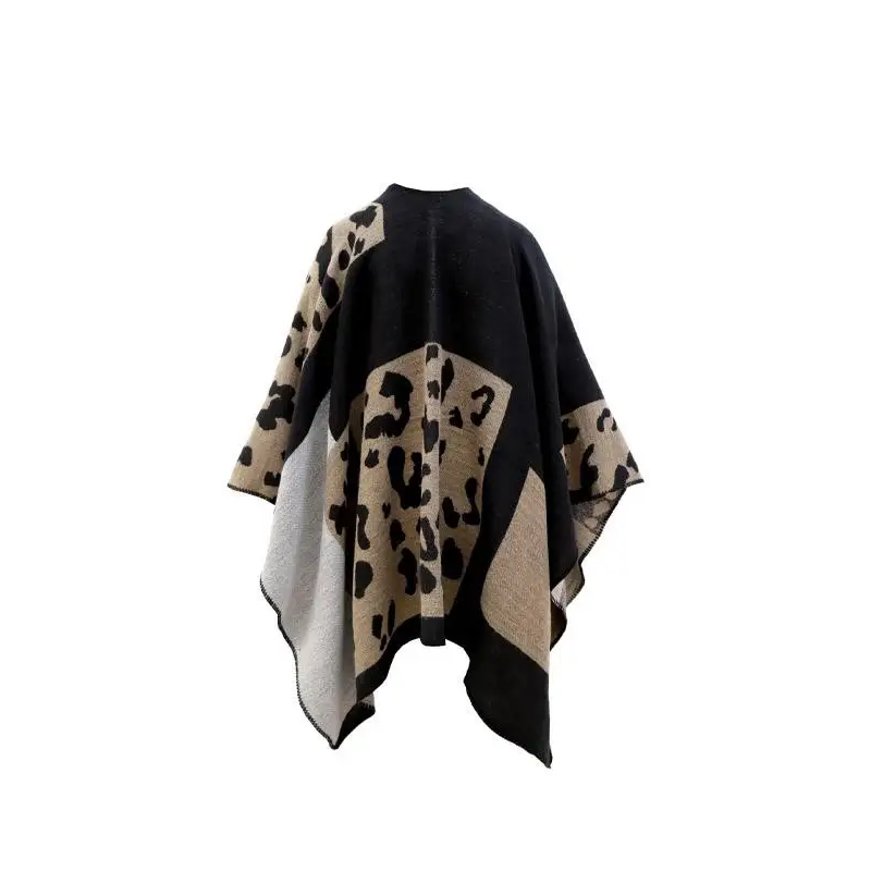 DON ALGODÓN PONCHO ESTAMPADO PRINT ANIMAL - TALLA ÚNICA