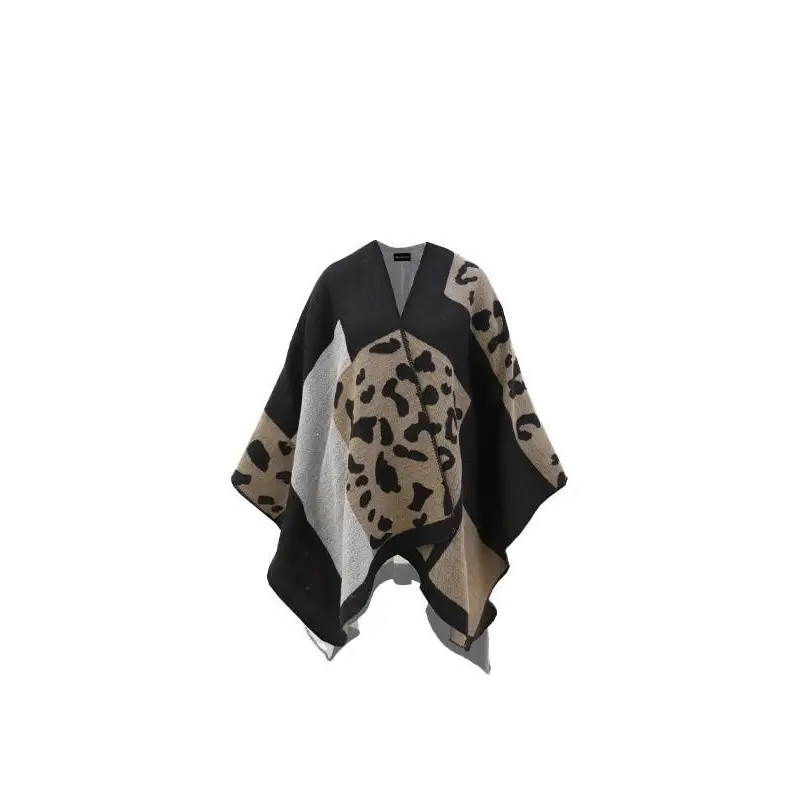 DON ALGODÓN PONCHO ESTAMPADO PRINT ANIMAL - TALLA ÚNICA