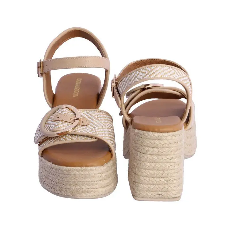 DON ALGODON SANDALIA TACON BEIGE