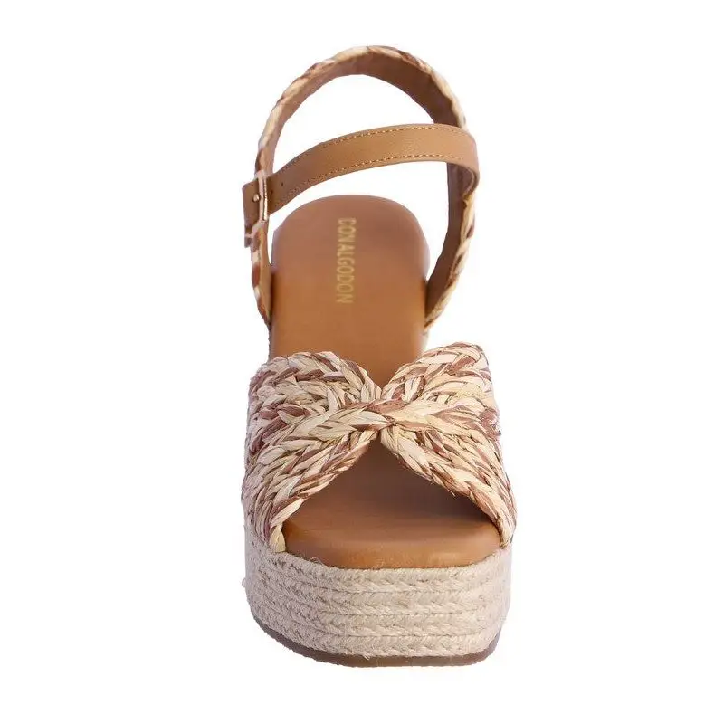 DON ALGODON SANDALIA TACON NATURAL