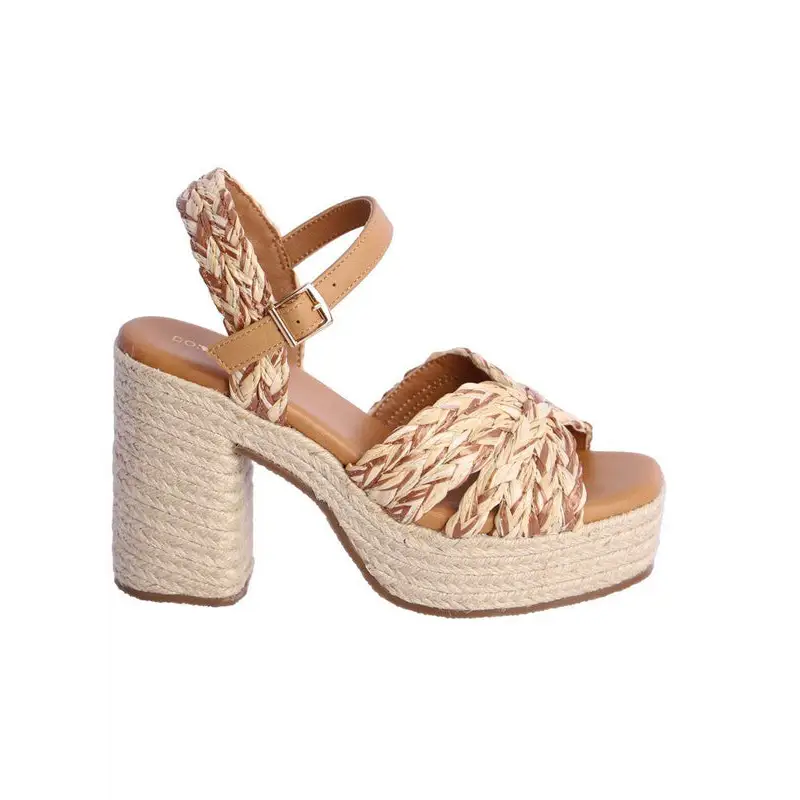DON ALGODON SANDALIA TACON NATURAL