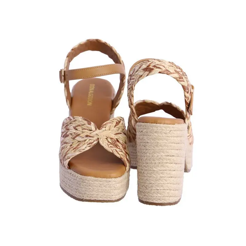 DON ALGODON SANDALIA TACON NATURAL