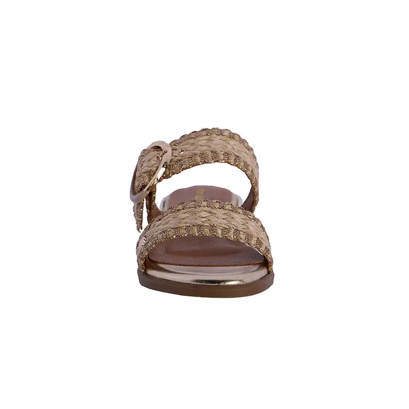 DON ALGODÓN SANDALIAS PLANAS BEIGE