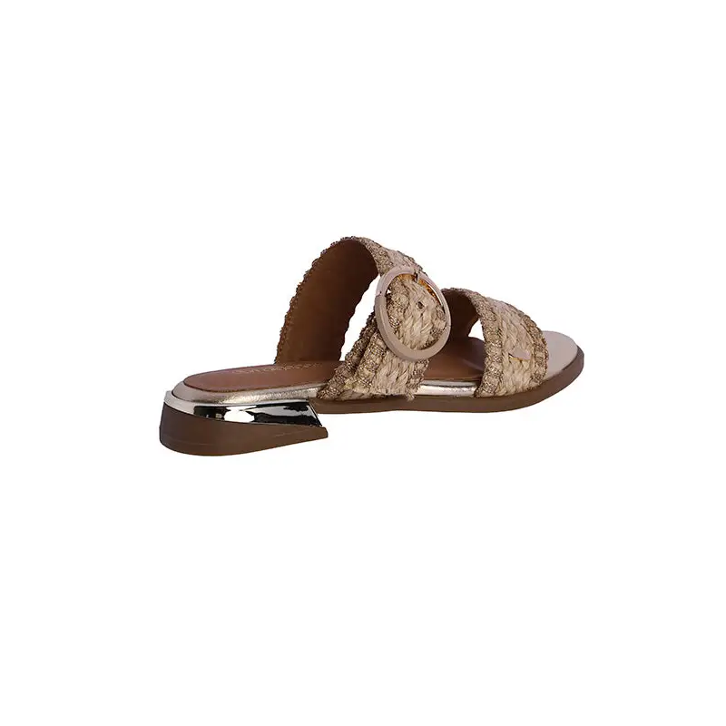DON ALGODÓN SANDALIAS PLANAS BEIGE