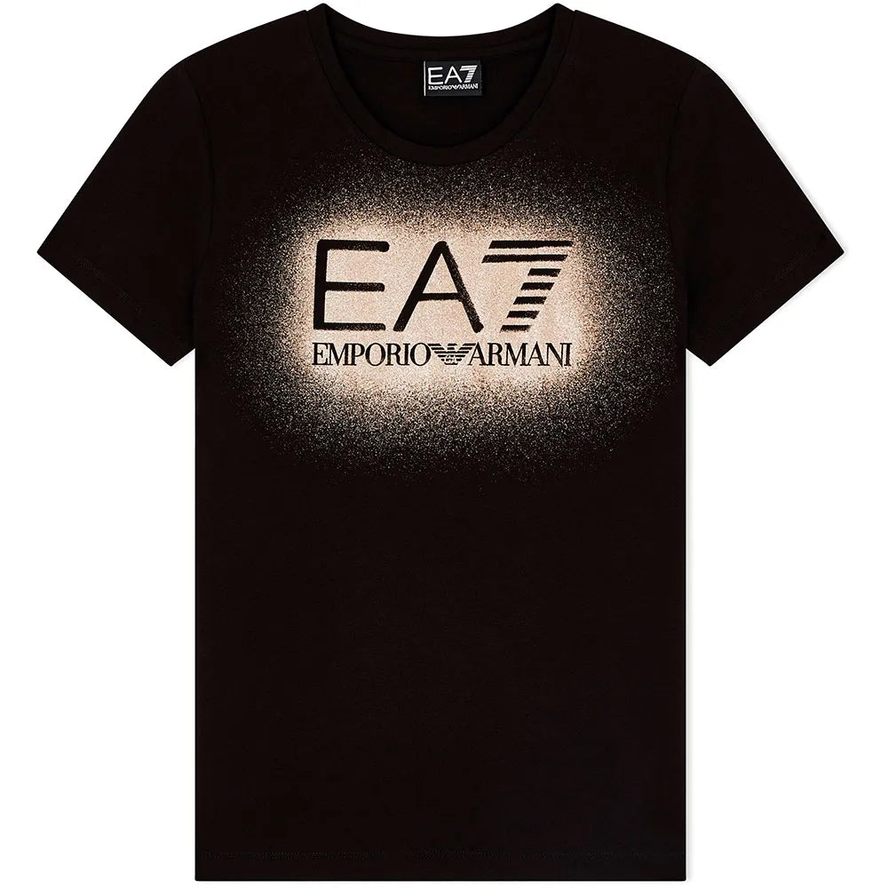 EMPORIO ARMANI WOMAN JERSEY T-SHIRT 6 BLACK/SILVER