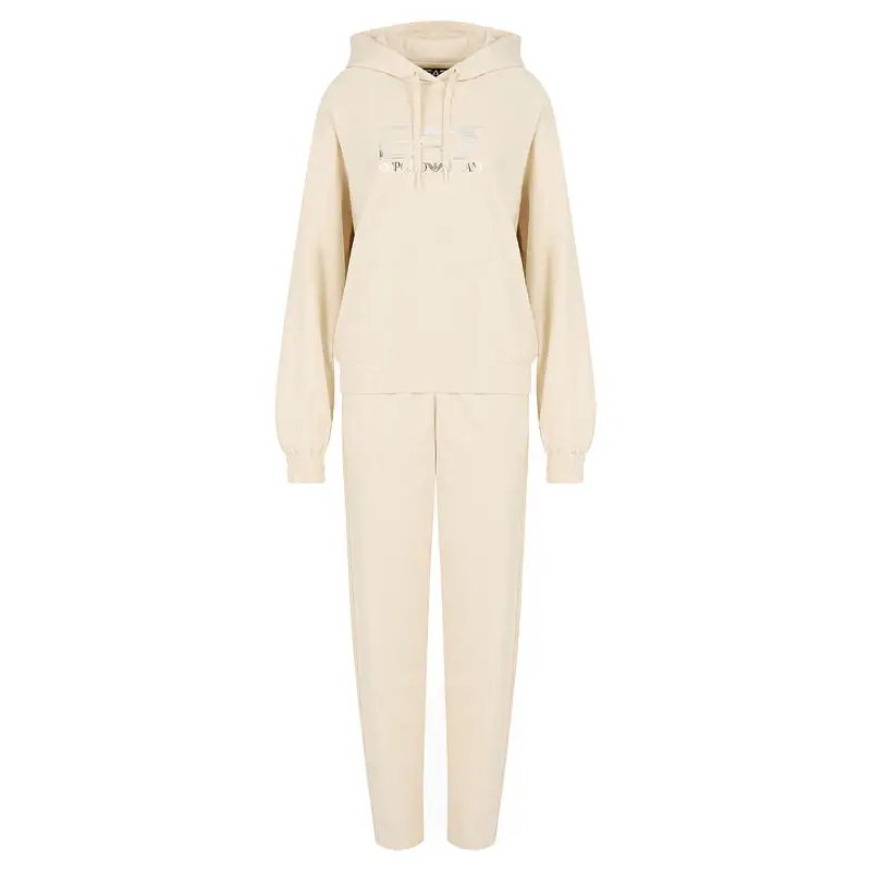 EA7 TRAIN TRACKSUIT W HO RN CH STR ALMOND MILK