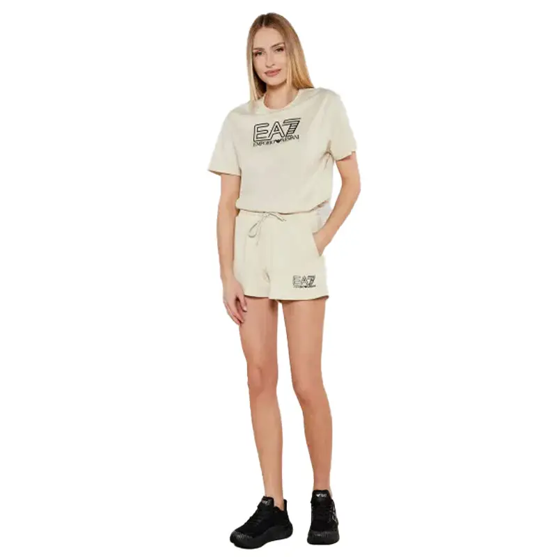 EA7 TRAIN VISIBILITY W SHORTS ALMOND MILK - textil