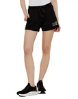 EA7 TRAIN VISIBILITY W SHORTS BLACK / GOLD - textil