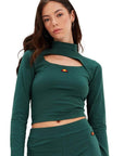 ELLESSE CAMISETA CROP LEILAH VERDE