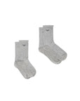 EMPORIO ARMANI 2 PACK SHORT SOCKS LUREX GREY