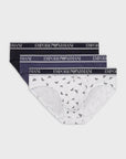 EMPORIO ARMANI 3 PACK BRIEF MARINE/WHITE/DENIM