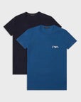 EMPORIO ARMANI BI PACK CREW NECK T-SHIRT MARINE