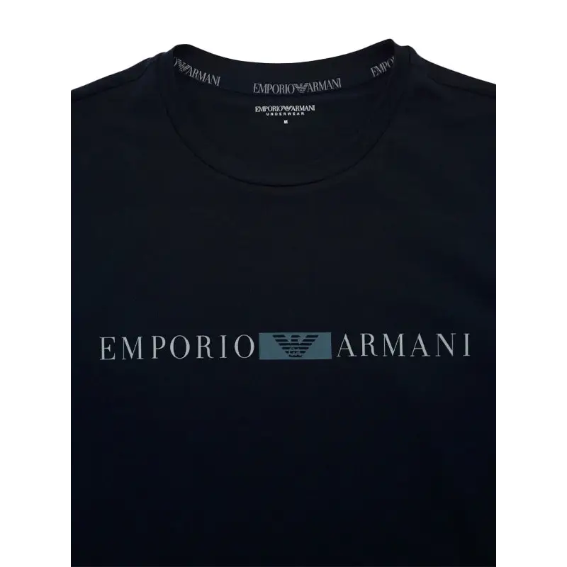 EMPORIO ARMANI PRINTED LOGO LONG SLEEVE T-SHIRT AZ - textil