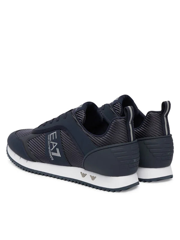 EMPORIO ARMANI SNEAKER BLACK AND WHITE CARBON SKY