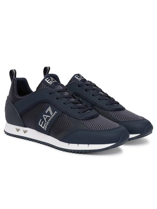 EMPORIO ARMANI SNEAKER BLACK AND WHITE CARBON SKY