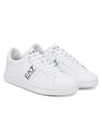 EMPORIO ARMANI SNEAKER CLASSIC EA7 MFA WHITE BLACK DETAILS