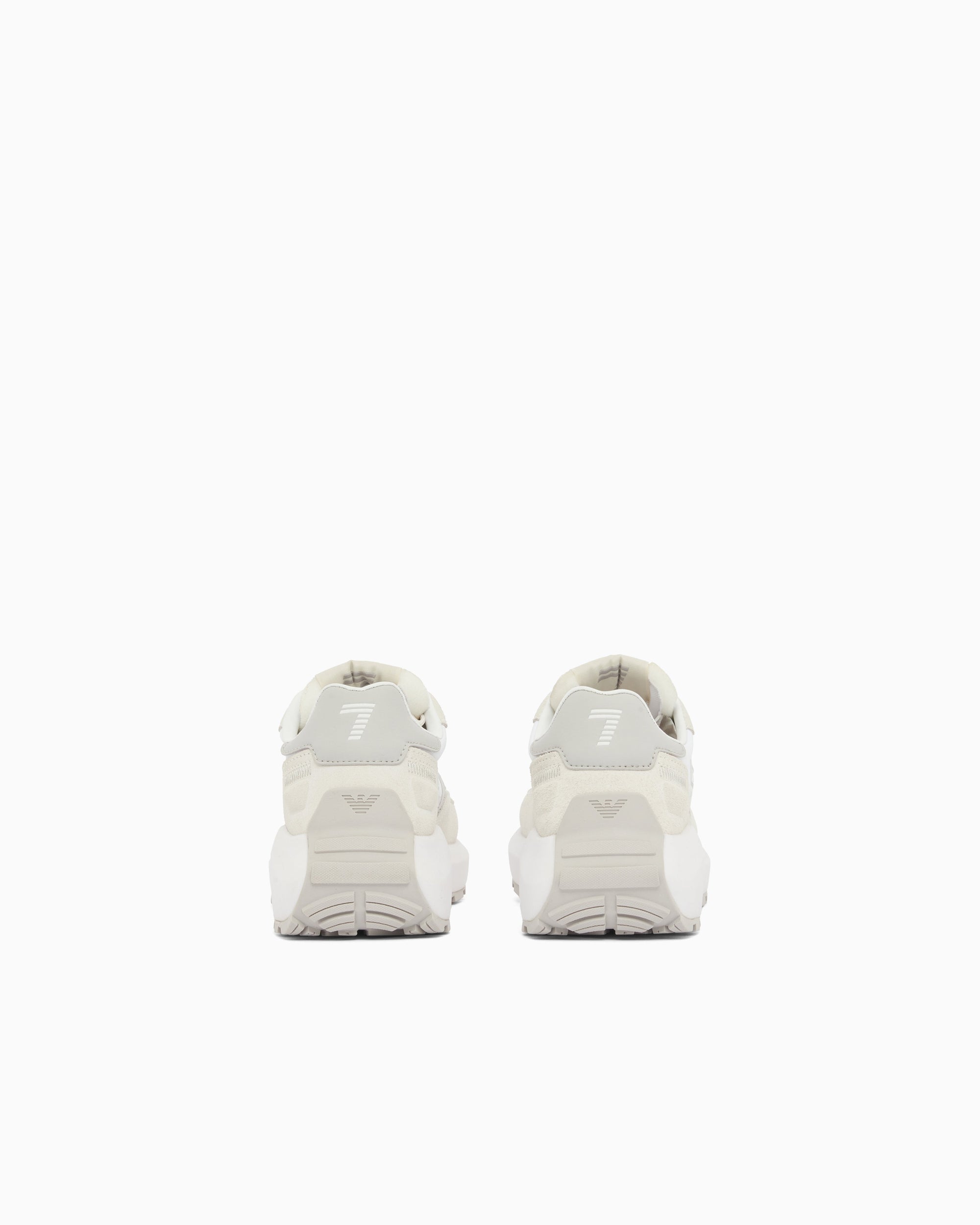 EMPORIO ARMANI SNEAKER WADER MESH NYLON PU SU WHITE QUIET GRAY 7X000341MZ589 - CALZADO