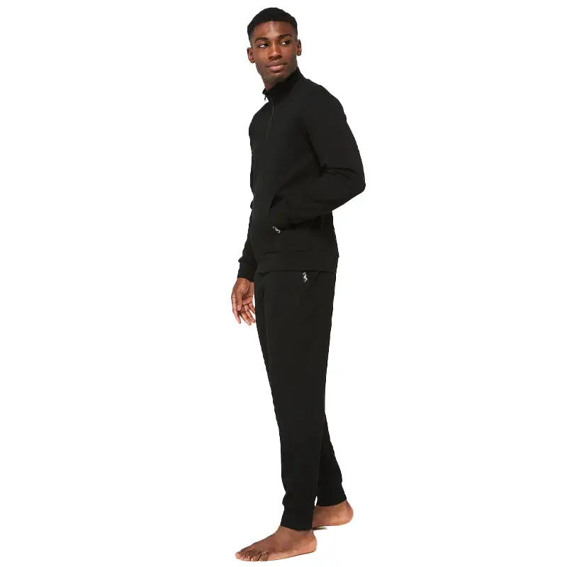 EMPORIO ARMANI STRETCH PIQUET CUFFED BOTTOMS NEGRO - textil