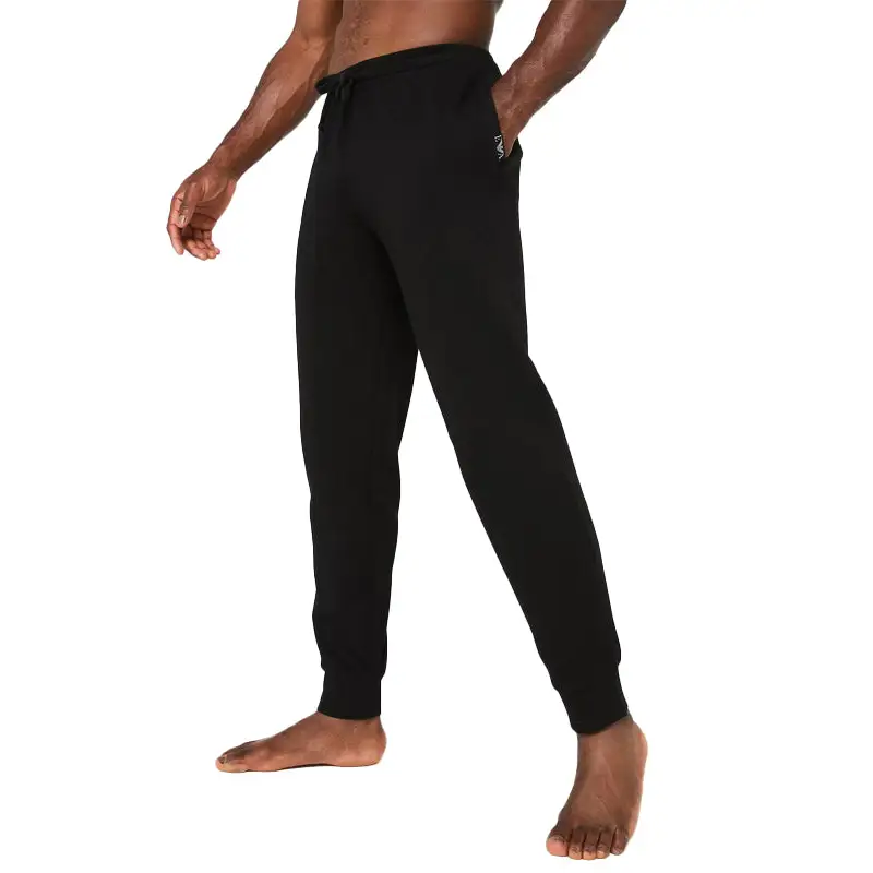 EMPORIO ARMANI STRETCH PIQUET CUFFED BOTTOMS NEGRO - textil