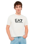 EMPORIO ARMANI T-SHIRT CREAM / BLACK - textil