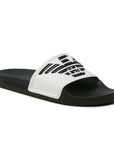 EMPORIO ARMANI UNISEX SLIDERS WHITE