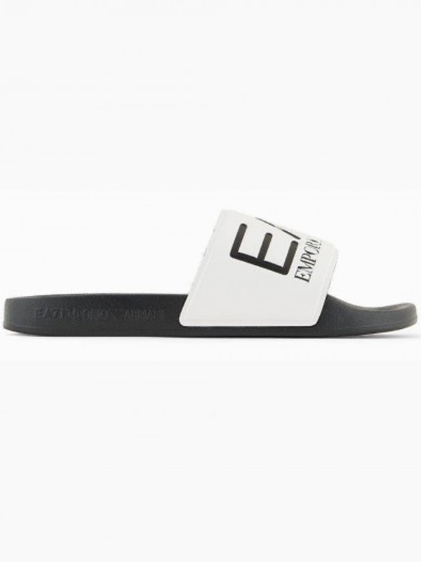 EMPORIO ARMANI WATER SPORTS VISIBILITY SLIPPE WHITE BLACK