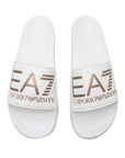 EMPORIO ARMANI WATER SPORTS VISIBILITY SLIPPE WHITE ROSE GOLD