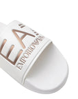 EMPORIO ARMANI WATER SPORTS VISIBILITY SLIPPE WHITE ROSE GOLD