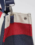 LIU JO L TOTE STRIPED CANVAS BLUE