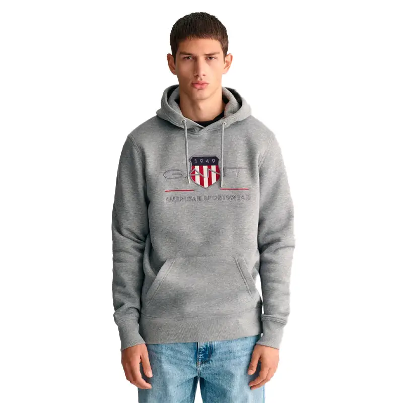 GANT ARCHIEVE SHIELD HOODIE GRIS