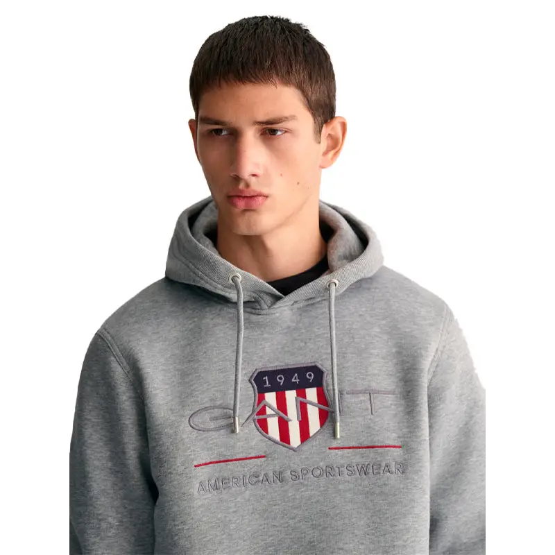 GANT ARCHIEVE SHIELD HOODIE GRIS
