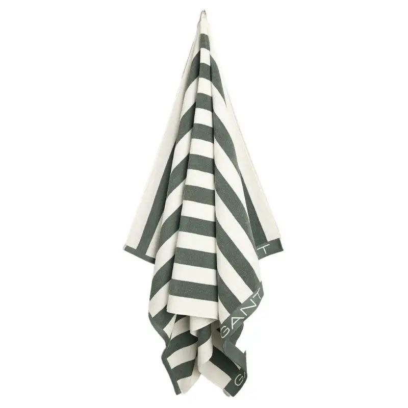 GANT BLOCK STRIPE BEACH TOWEL VERDE