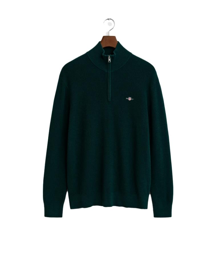 GANT CASUAL COTTON C NECK TARTAR GREEN - ROPA