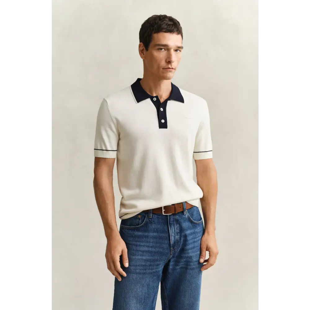 GANT COTTON MODAL POLO CREAM