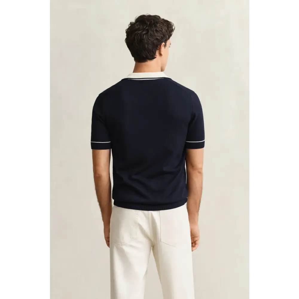 GANT COTTON MODAL POLO EVENING BLUE