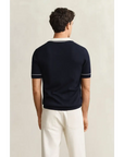 GANT COTTON MODAL POLO EVENING BLUE