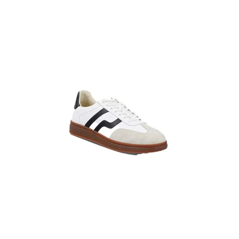 GANT CUZMO COW LEATHER WHITE/MARINE - textil