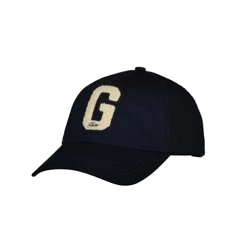 GANT G BADGE COTTON TWILL CAP EVENING BLUE - 1 - textil