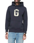 GANT G BADGE HODDIE EVENING BLUE - textil