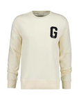GANT G BADGE SWEAT C-NECK CREAM - textil